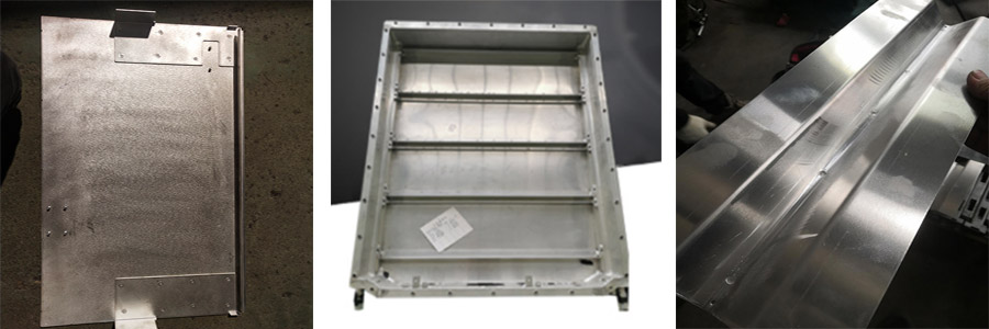 鋁柜門點焊樣品，電池鋁箱點焊樣品，鋁工具箱點焊樣品