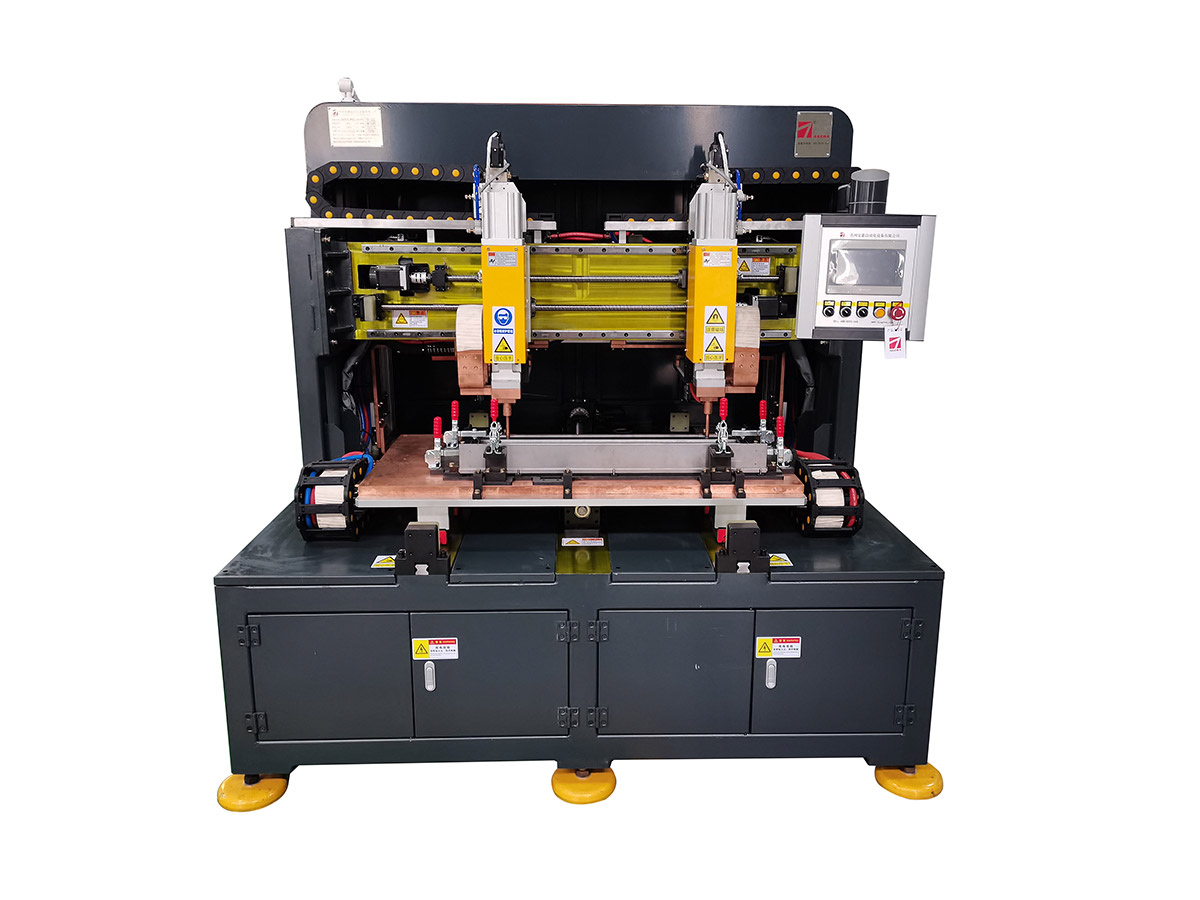 貨架層板加強(qiáng)筋龍門(mén)雙頭自動(dòng)點(diǎn)焊機(jī)