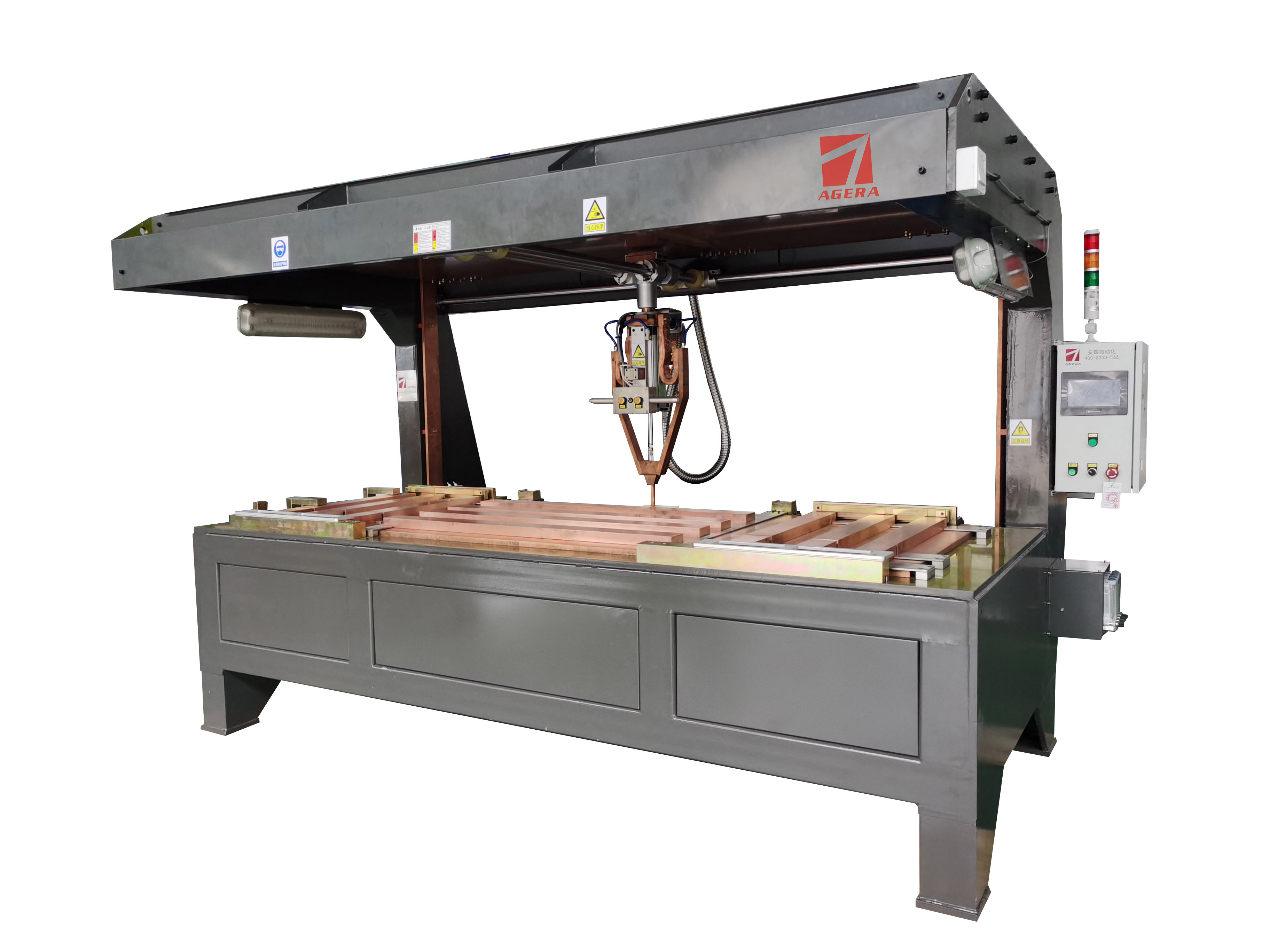 安嘉電梯門板加強(qiáng)筋龍門點焊機(jī)