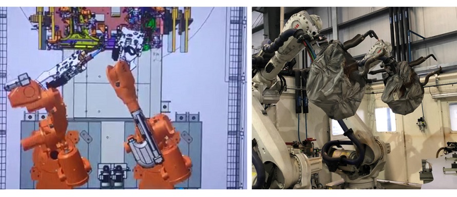 汽車門環(huán)點(diǎn)焊機(jī)雙焊槍工位