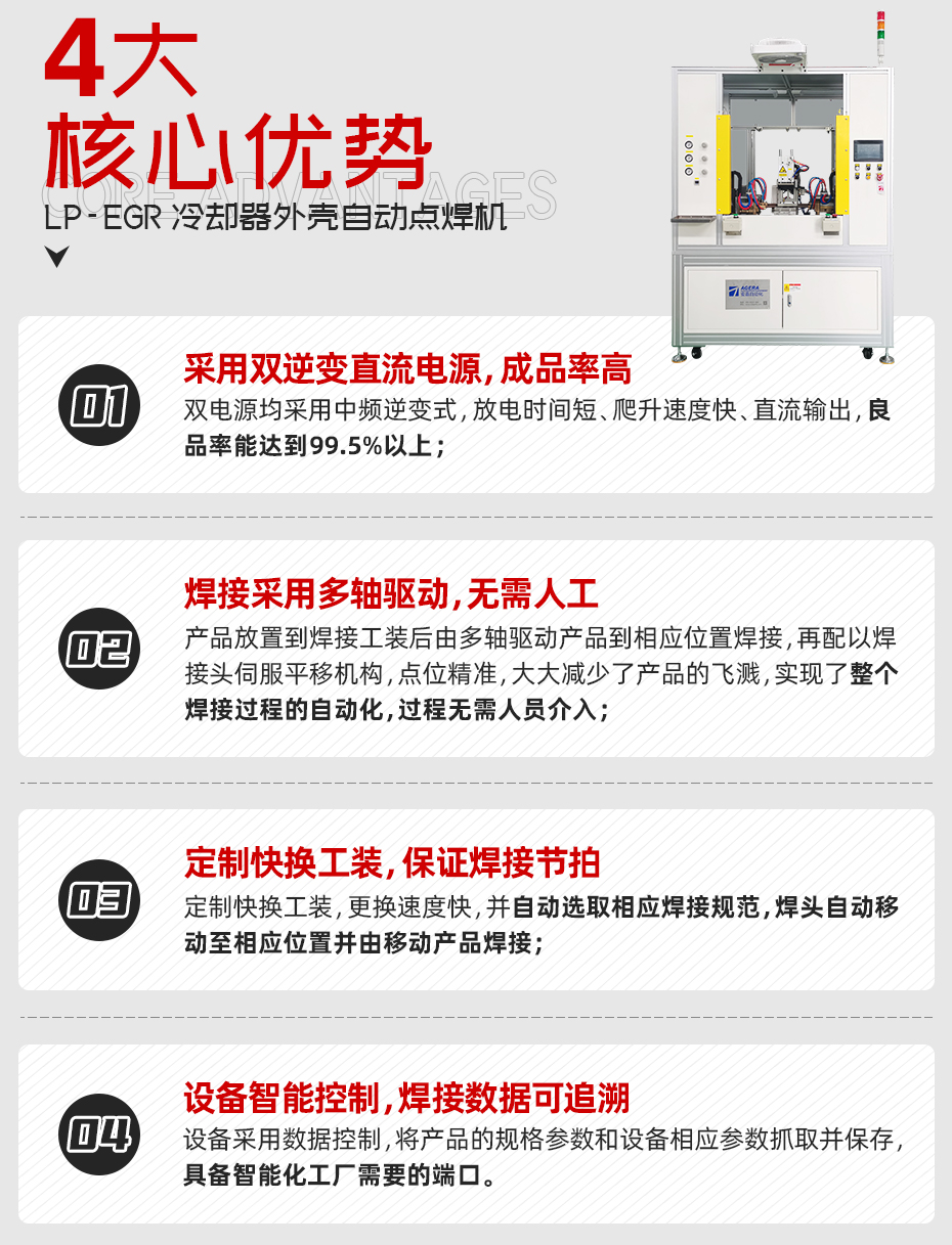 冷卻器外殼自動(dòng)點(diǎn)焊機(jī)核心優(yōu)勢(shì)